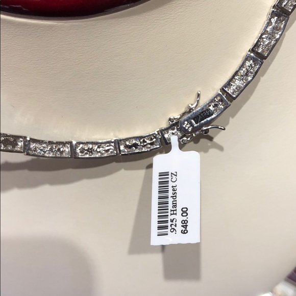 Bridal Jewelry Simulated diamond 💎 Bridal mother of bride Necklace jewelry - Picture 6 of 7